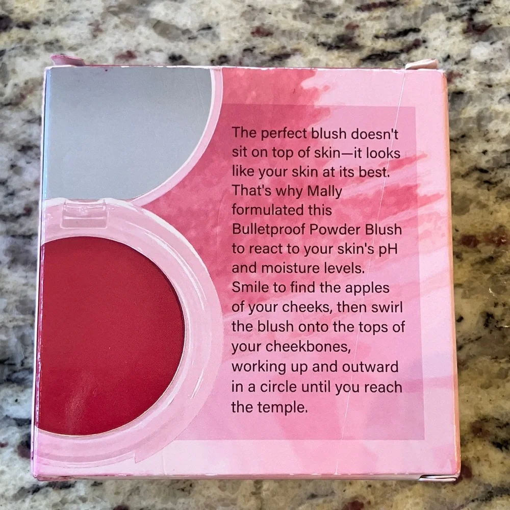 Mally Beauty Bulletproof Powder Blush Robust Rose Matte Finish